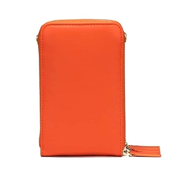 Small Crossbody Purse Cell Phone Bag Orange Purse Handbag Credit Card Slots - Picture 13 of 15